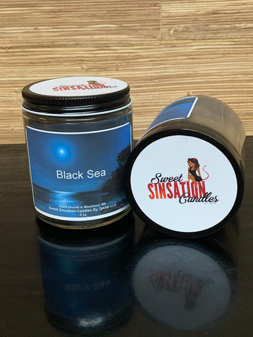 Black Sea 9 oz Wooden Wick  Candle