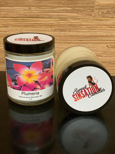 Plumeria 9 oz  Wooden Wick Candle