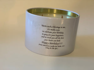 15 oz  Wooden Wick Personalized Candles